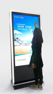500nits Floor Standing Touch Screen Kiosk 55 Inch Digital Signage Display